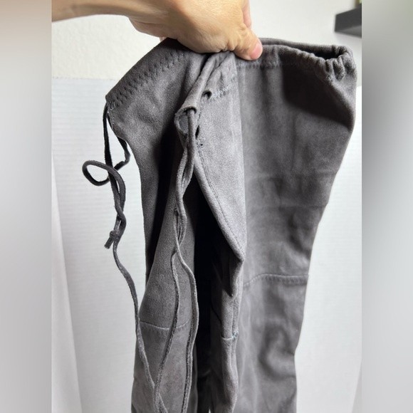 NWOT Nicole Miller Gray Leather boots Size 10 - Picture 7 of 9